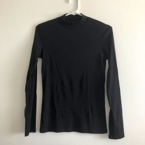 UNIQLO Supima Mock Neck Long Sleeve Top